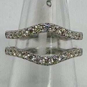 Moissanite Diamond Enhancer Ring Guard Wedding Band Anniversary 925 18k Size 9.5